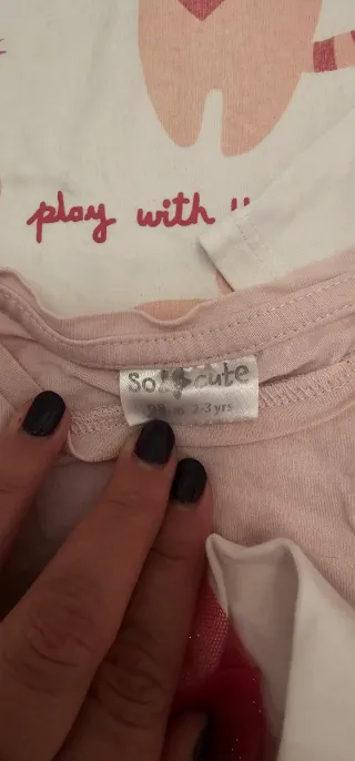 Lote 5 Camisetas Manga Larga Niña talla 24- 36