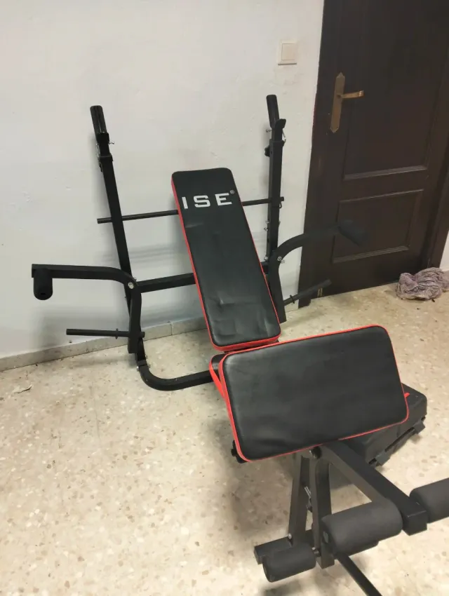 Banco de pesas ISE y juego de pesas de 20 klg