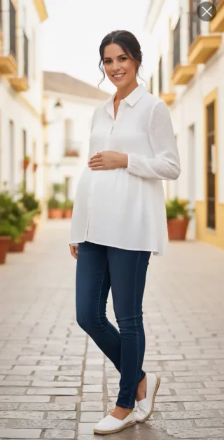 Camisa premamá blanca