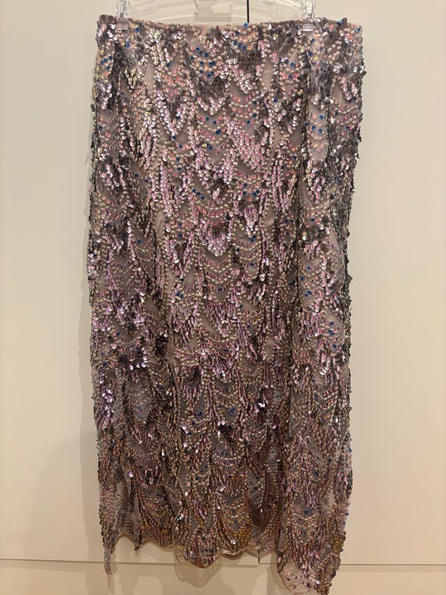 Falda midi Zara lentejuelas