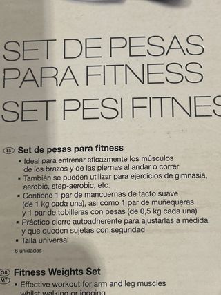 Set de pesas Crivit para fitness