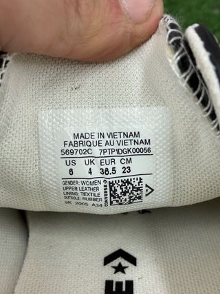 Converse nere borchiate taglia 36.5