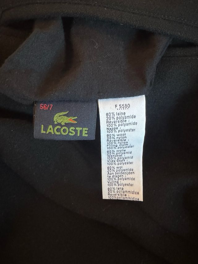 Giubbotto Lacoste reversibile nero taglia M