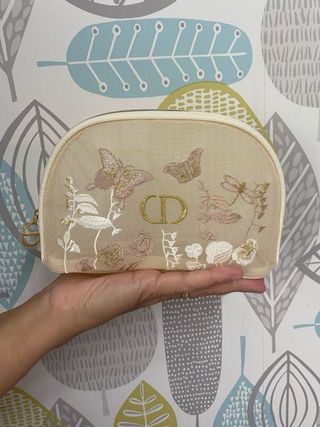 Pochette Beige Christian Dior Mariposas y Flores