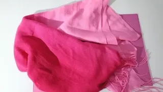 Pashmina bicolor rosa y fucsia