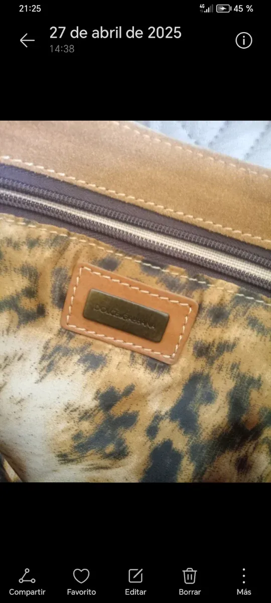 Borsa Dolce & Gabbana in pelle marrone e dorata