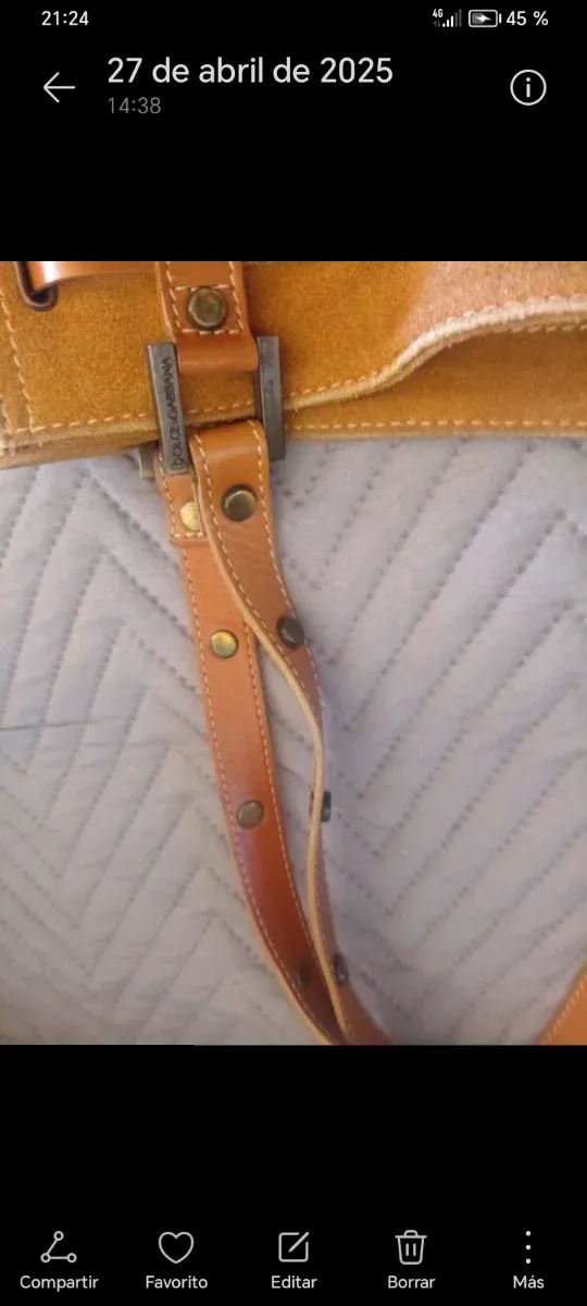 Borsa Dolce & Gabbana in pelle marrone e dorata