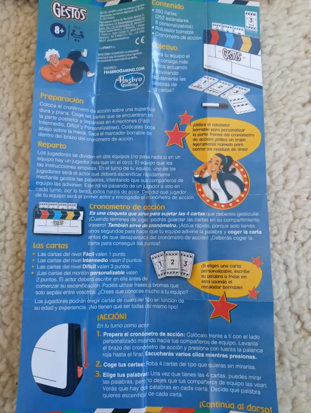 Juego de mesa Gestos