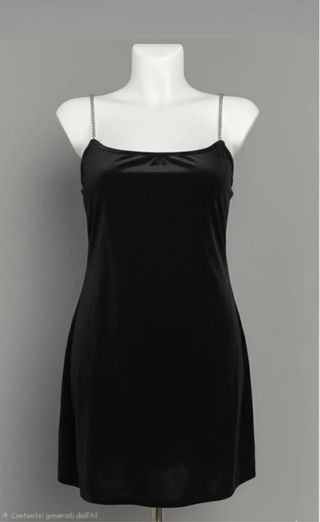 Vestito Tezenis nero con spalline a catena