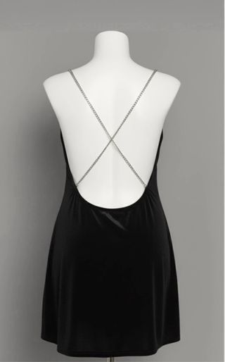 Vestito Tezenis nero con spalline a catena