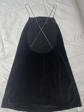 Vestito Tezenis nero con spalline a catena