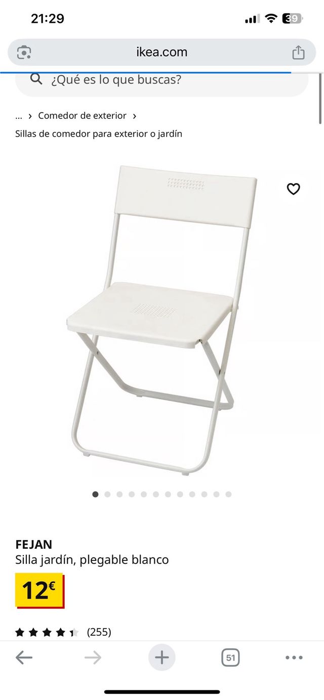 Mesa de escritorio + silla + cojín (IKEA)