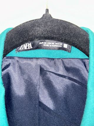 Traje Cruzado Zara Verde