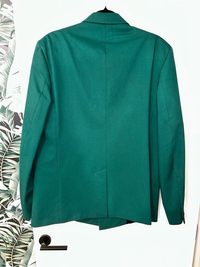 Traje Cruzado Zara Verde