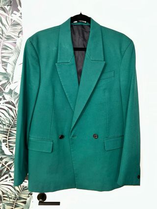 Traje Cruzado Zara Verde