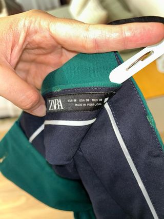 Traje Cruzado Zara Verde