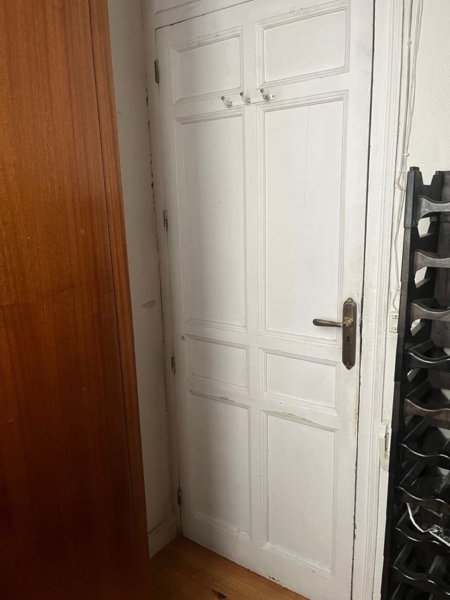 Puerta blanca estilo modernista