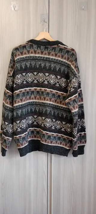 Cardigan Colorado Lana Alpaca Vintage XL