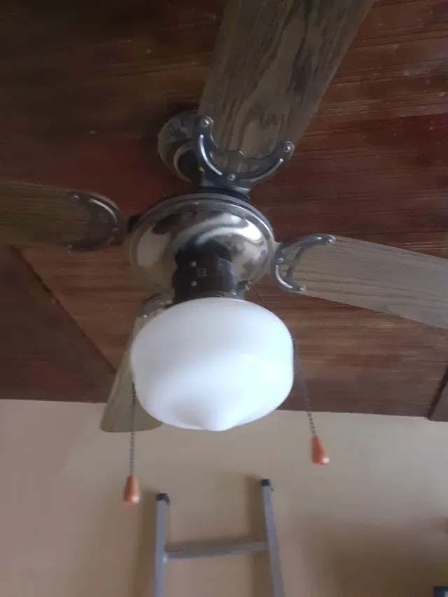 Ventilador de techo madera y metal