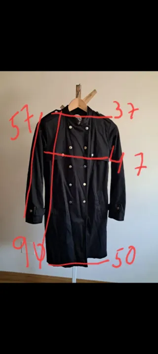 Gabardina Almatrichi Mujer Negra