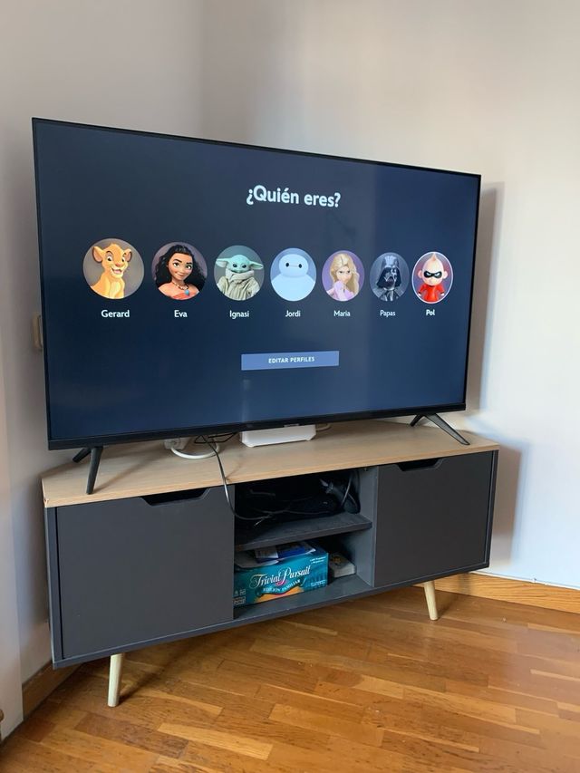 Mueble TV esquinero gris y roble 115cm