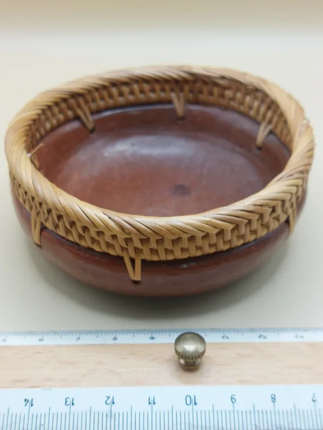 Conjunto Artesanal Balinês: Máscara e Tigela