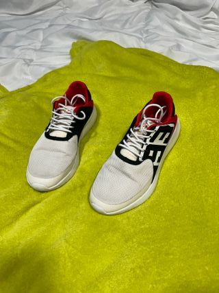 Botines Deportivos Hombre Rojo Blanco