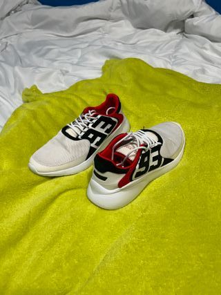 Botines Deportivos Hombre Rojo Blanco