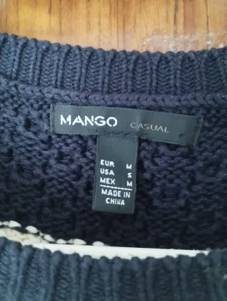 Jersey Mango Rayas Blanco y Negro