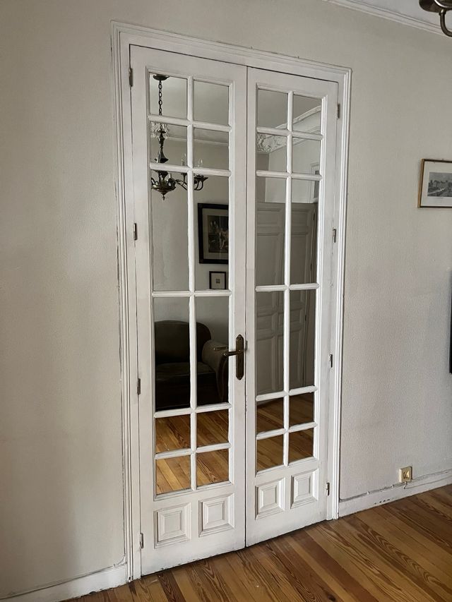 Puerta doble modernista con cristales