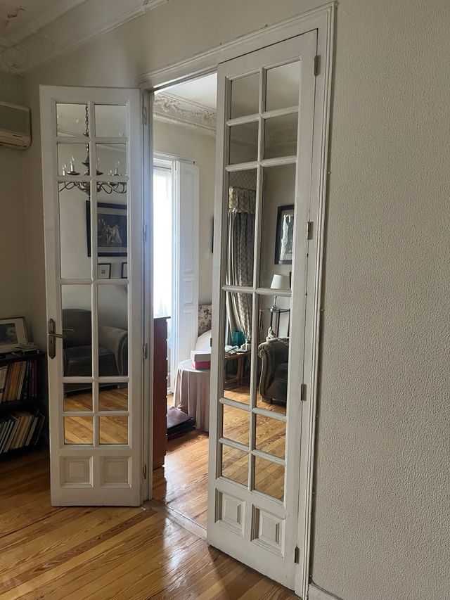 Puerta doble modernista con cristales