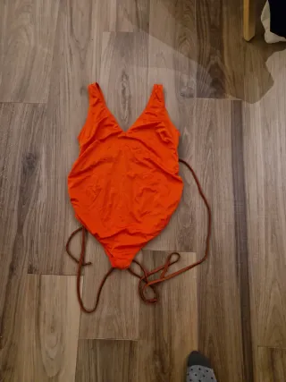 Bañador premamá naranja