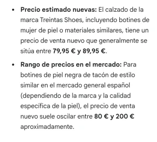 Botines negros talla 37 Lujo Español