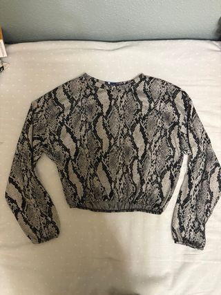 Jersey fino Zara S estampado serpiente