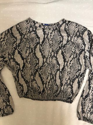 Jersey fino Zara S estampado serpiente
