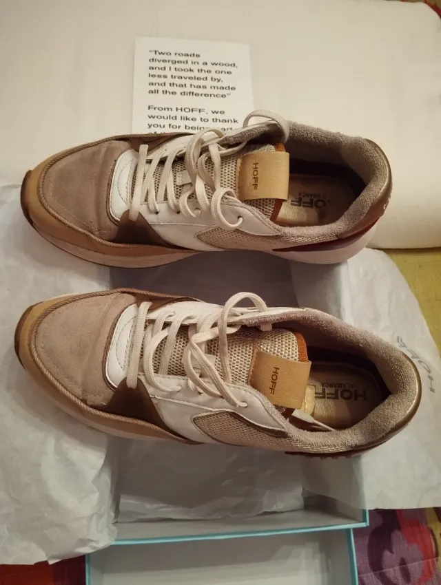 Deportivas HOFF Mujer Talla 38 Beige/Marrón