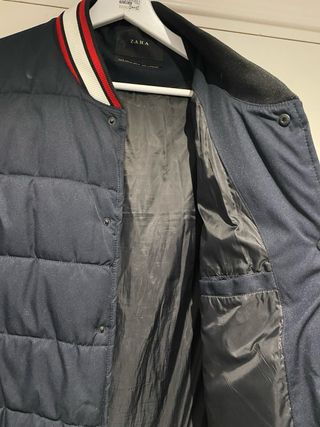 Cazadora acolchada Zara azul marino XL