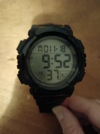 Reloj Digital Negro Waterproof