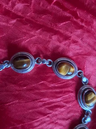 Pulsera Plata Ley 925 Ojo de Tigre