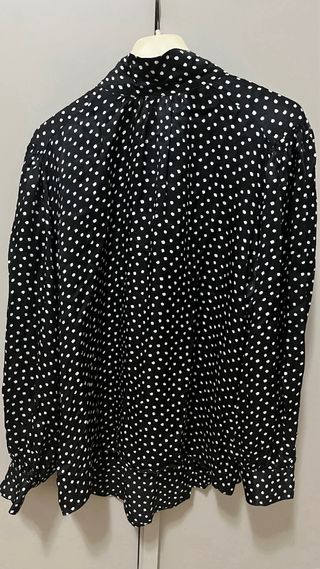 Camisa Burberry manga larga lunares