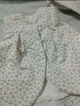 Conjunto 3 piezas bebé floral 3-6meses (62cm)