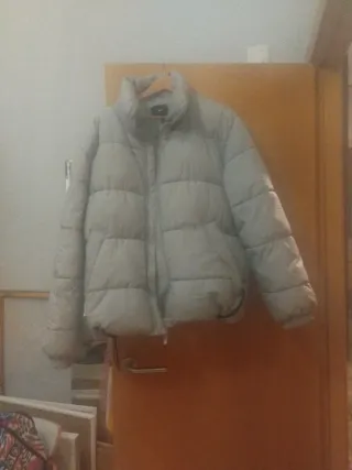 Chaqueta acolchada gris anorak hombre