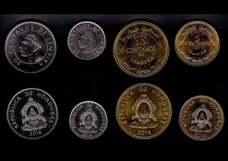Honduras Set 4 monedas 5 10 20 50 Cent. 2014-2019