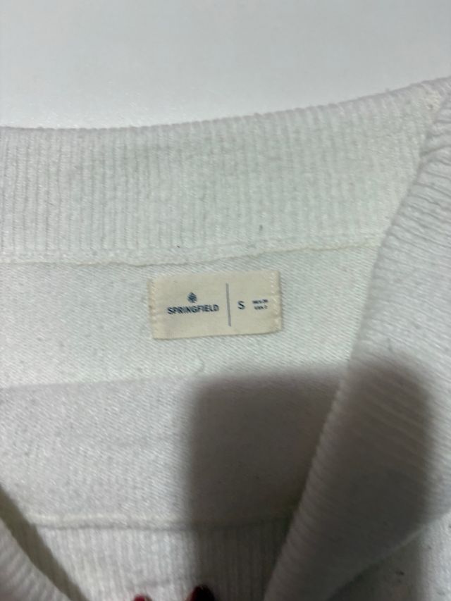 Jersey blanco hombros descubiertos