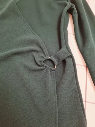 Top manga larga verde botella Trucco