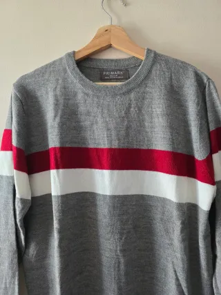 Jersey Primark Gris Rayas Talla M