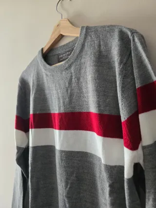 Jersey Primark Gris Rayas Talla M