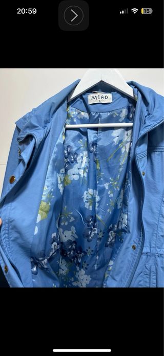 Chaqueta gabardina azul MIAO