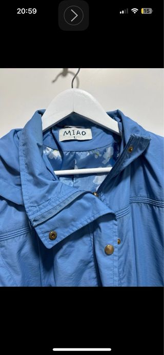 Chaqueta gabardina azul MIAO
