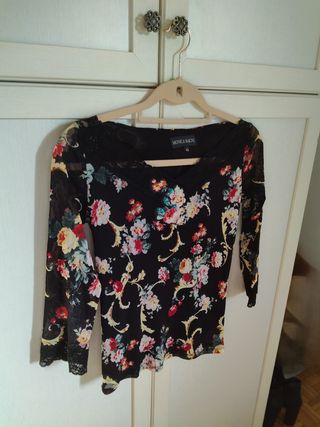 Blusa floreale pizzo Monica Magni taglia 42